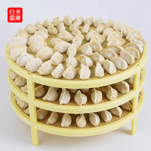天然竹面可摞放多层加高腿饺子帘