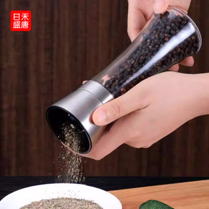 不锈钢胡椒研磨器家用手动陶瓷芯磨糊椒粉神器白花椒研磨瓶调料罐