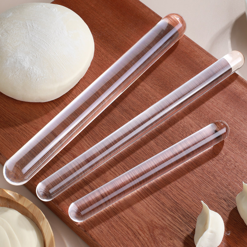 亚克力透明擀面杖不沾面家用食品级饺子皮专用实心棒饼干皮烘焙棍