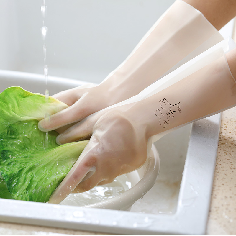 洗碗手套女丁晴乳胶厨房橡胶家务