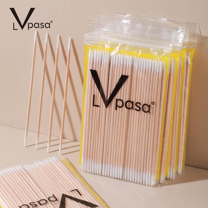 尖头棉签双头尖嘴极细小木棒美容化妆用眼线牙签棉棒修眉纹绣专用