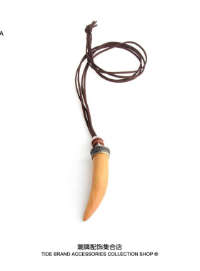 新中式国风项链复古禅意木象牙