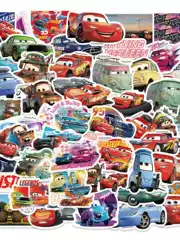 50 Cartoon Cars Stickers for Phone, Planner, Luggage, Computer, Cute Kids' Decoration DIY