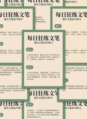 55张学生每日狂练文字文笔笔记本电脑diy手机贴纸学习手账装饰