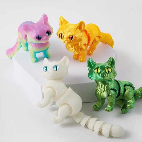 3D打印呆萌猫咪可爱儿童网红爆款摆件手办模型仿真玩具动物礼物