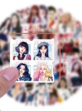 朴彩英jennie贴纸LISA韩国BLACKPINK粉墨100张金智秀手帐手机DIY