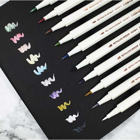 斯塔软头金属笔彩色珠光油漆笔