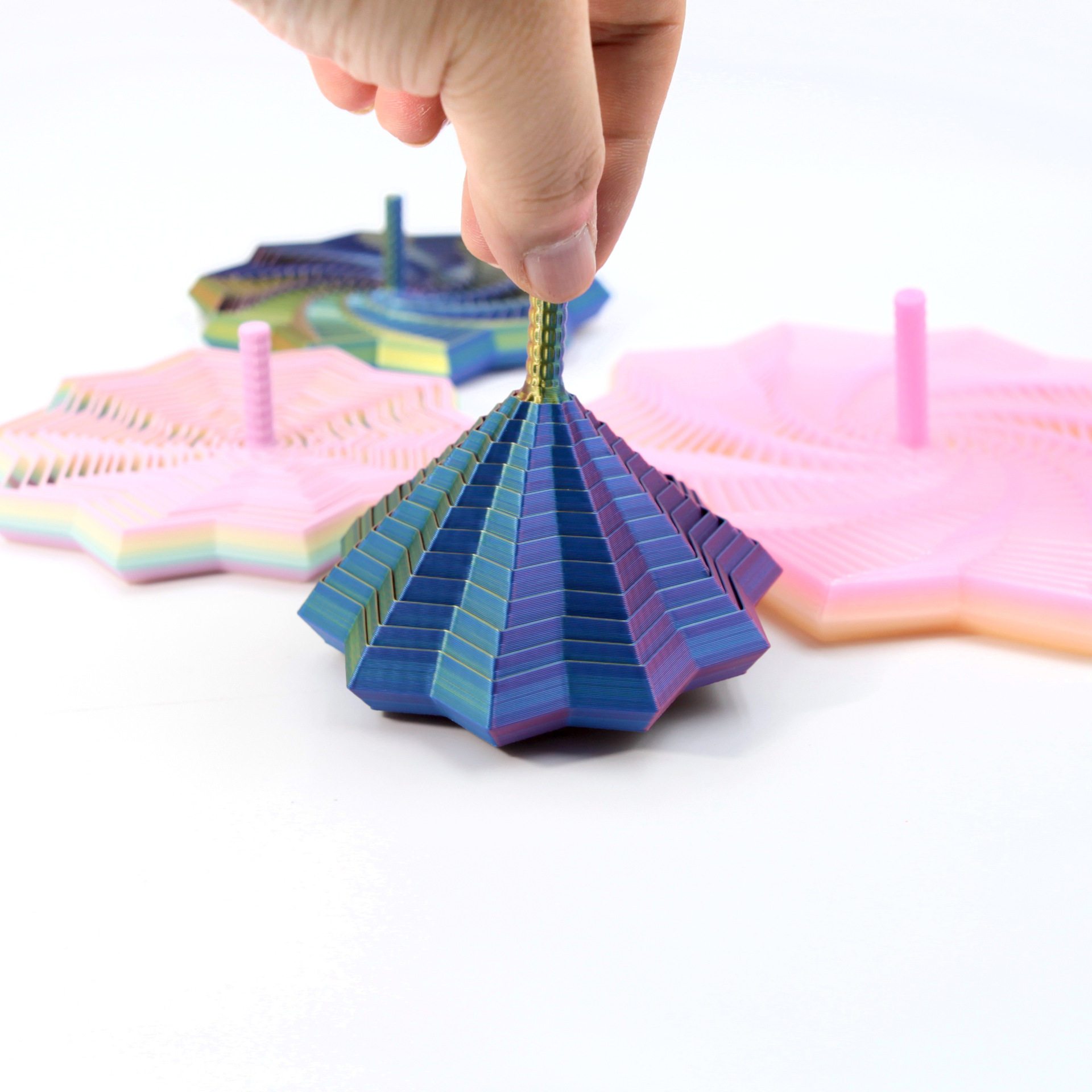 3D打印视错觉解压萝卜塔折叠儿童益智玩具立体多边形螺旋设计玩具,玩具/童车/益智/积木/模型,创意/整蛊玩具,淘宝优惠券,粉丝福利购,淘宝优惠卷