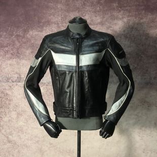 内置护具 机车摩托车皮衣男 工厂开发样品 真皮牛皮复古通勤款