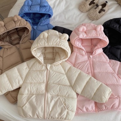 宝宝轻薄短款羽绒棉服男童女童连帽棉袄婴儿秋冬棉衣小童新款外套