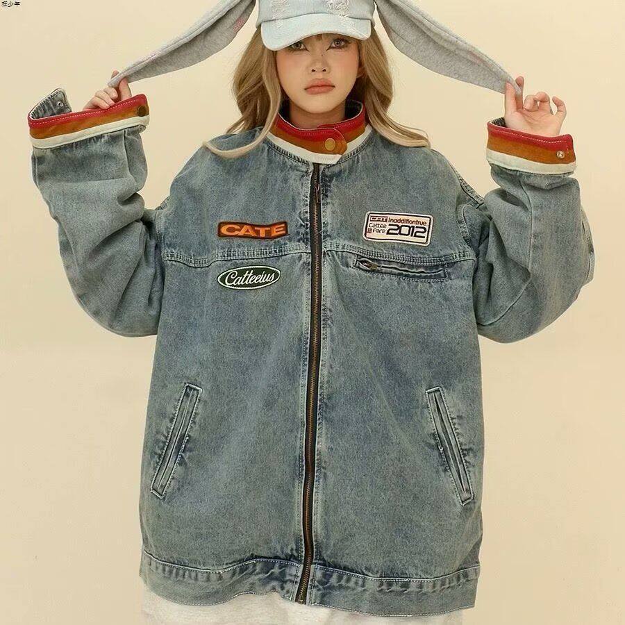 2025春秋痞帅外套男ins高街潮牌港风日系原宿风韩版潮流宽松夹克