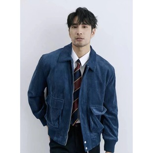 夹克高街翻领运动上衣 潮牌工装 美式 复古灯芯绒外套男女春秋冬新款