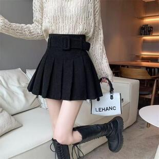 灯芯绒秋冬季新款a字高腰女士短裙大码胖mm百搭显瘦半身裙韩chic