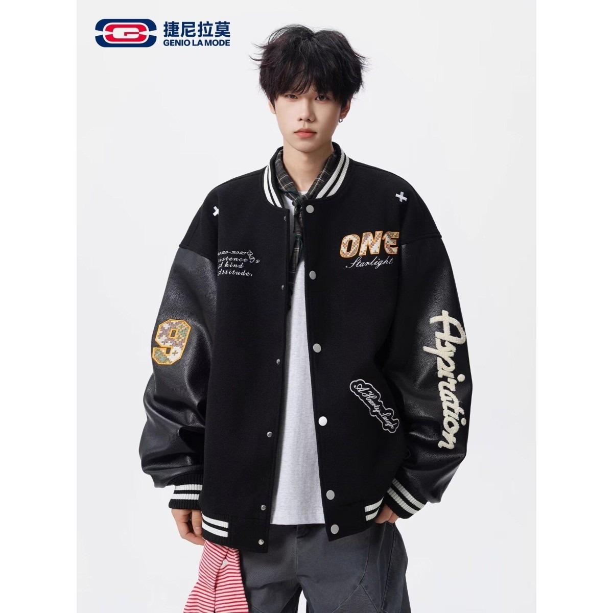 2025春秋痞帅外套男ins高街潮牌港风日系原宿风韩版潮流宽松夹克,男装,夹克,淘宝优惠券,粉丝福利购,淘宝优惠卷