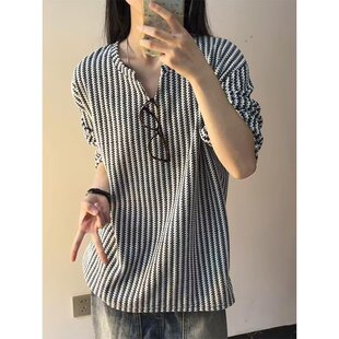 小格子衬衫女装长袖韩版休闲宽松抗皱免烫小个子简约气质上衣