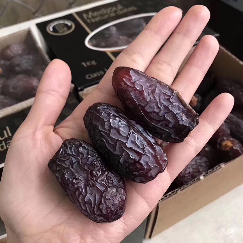 现货进口以色列椰枣2斤礼盒装帝王黑椰枣免洗蜜枣蜜饯 顺丰包邮