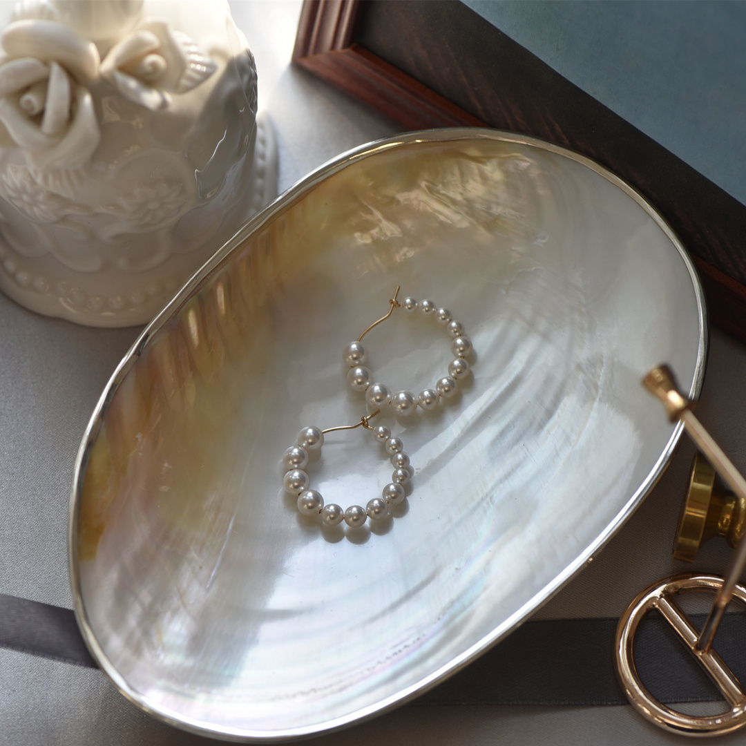 赛赛莉安冷淡风气质水晶珍珠耳圈