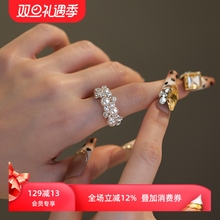 爆闪绝美！赛赛莉安小众设计高级感猫爪施家珍珠戒指网红气质个性