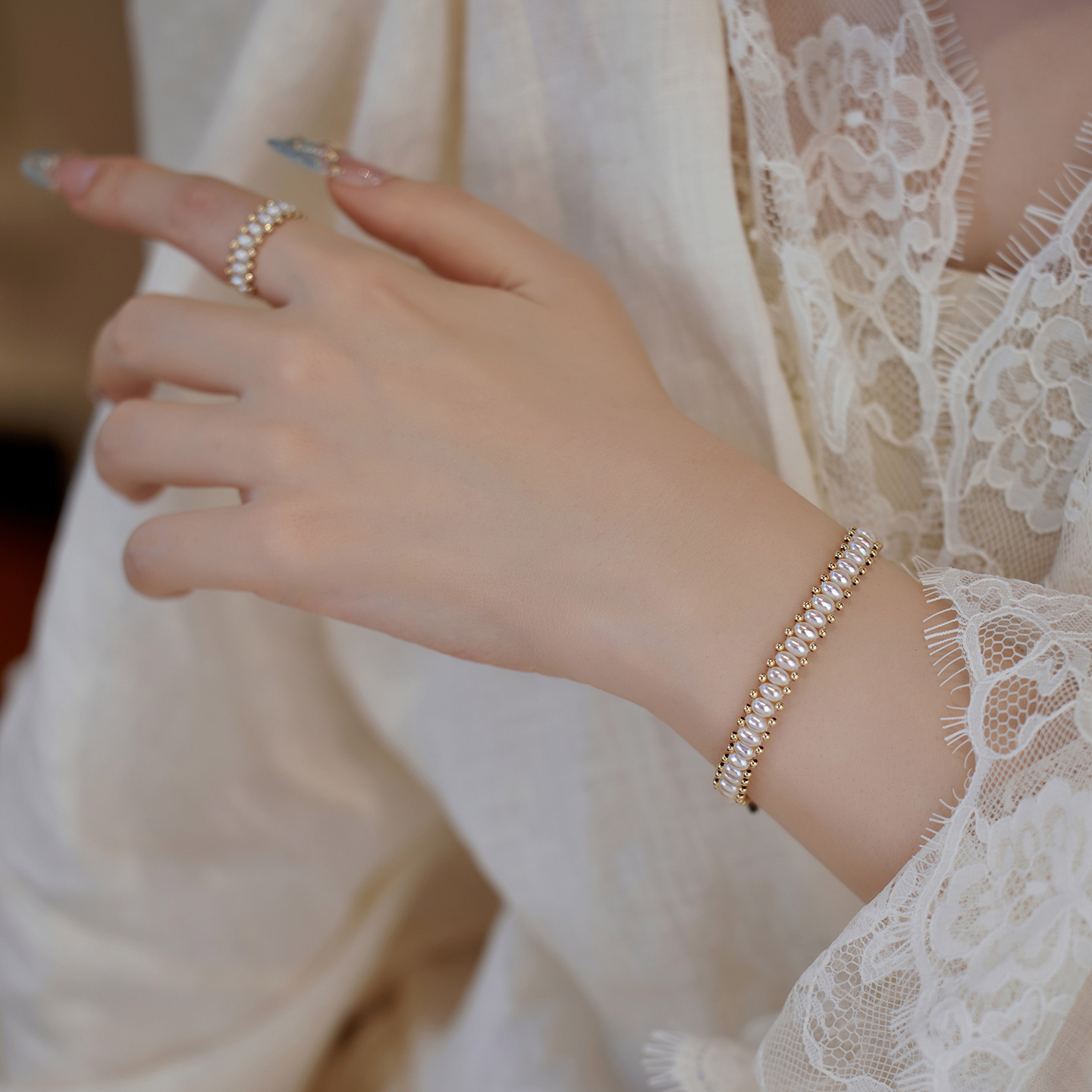 纯手工天然小珍珠小众网红手链