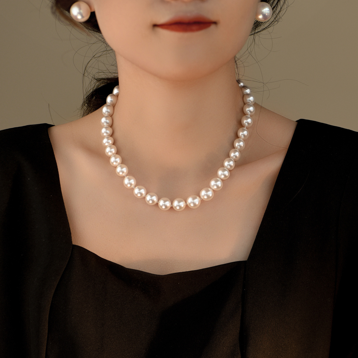 倪妮同款高级大珍珠项链媲美澳白