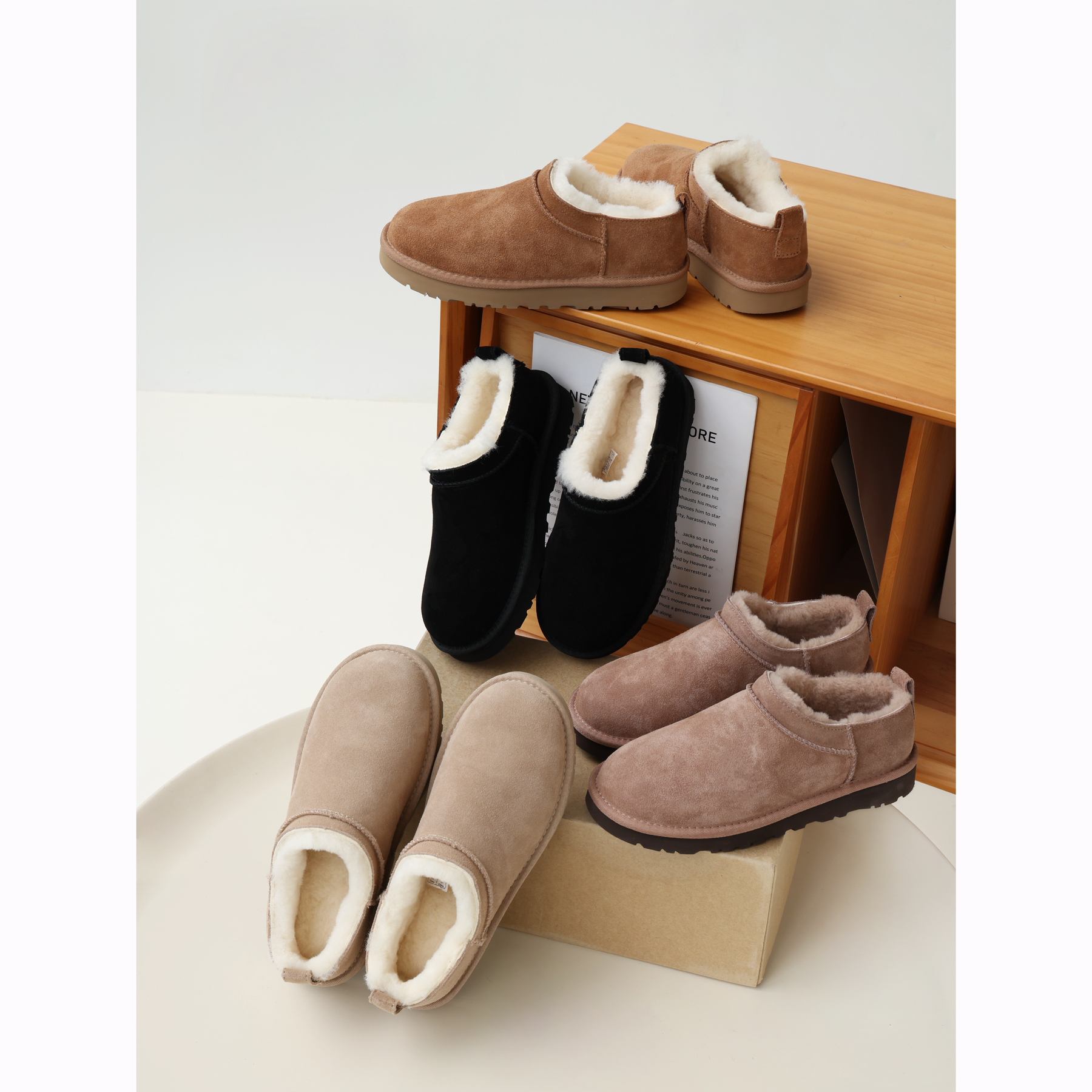 彭姐皮毛一体加厚雪地靴