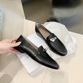 五金锁扣真皮包头舒服两穿单鞋 InkingPot彭姐 2025新款 女平跟圆头