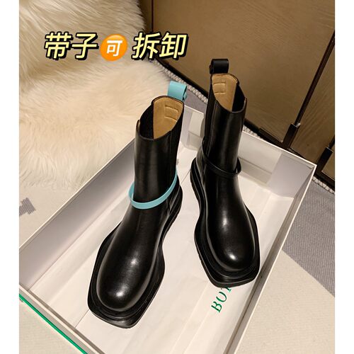 InkingPot厚底撞色马丁靴马丁靴