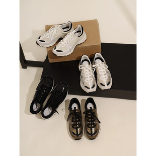 InkingPot彭姐 女休闲运动鞋 舒适真皮女鞋 小香风拼色厚底老爹鞋