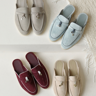 彭姐LP休闲包头锁扣半拖鞋女