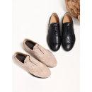 皮鞋 女手工雕花系带真皮德比鞋 英伦风布洛克牛津鞋 InkingPot彭姐