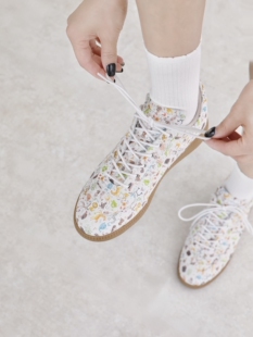 InkingPot彭姐 平底休闲运动鞋 系带圆头板鞋 童趣动物园真皮德训鞋