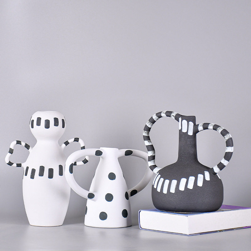 创意彩绘陶瓷花瓶摆件创意客厅玄关现代玄关电视柜餐桌装饰品,家居饰品,餐桌花艺,淘宝优惠券,粉丝福利购,淘宝优惠卷