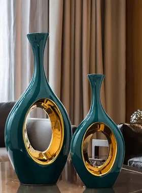 北欧莫兰迪轻奢花瓶摆件创意家居