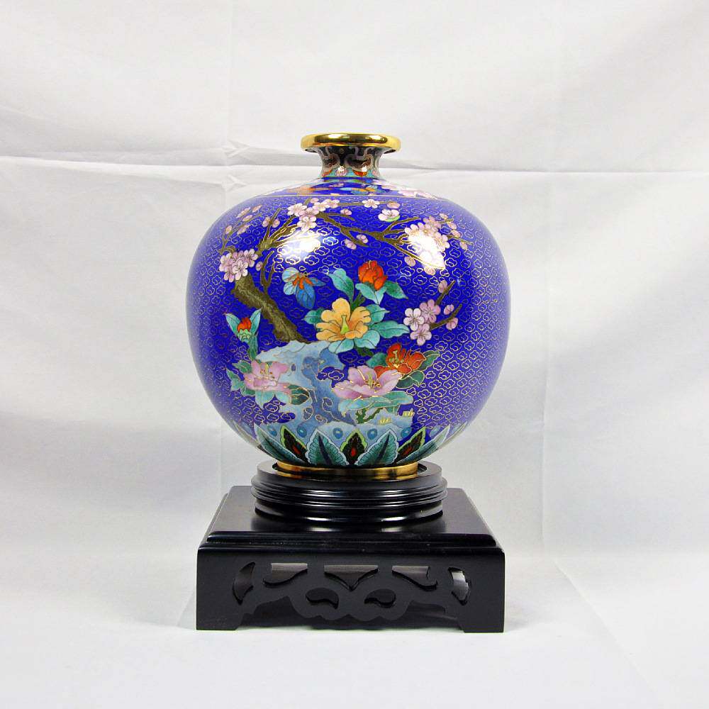景泰蓝花瓶苹果赏瓶富贵吉祥摆件家居客厅中式收藏工艺品摆件