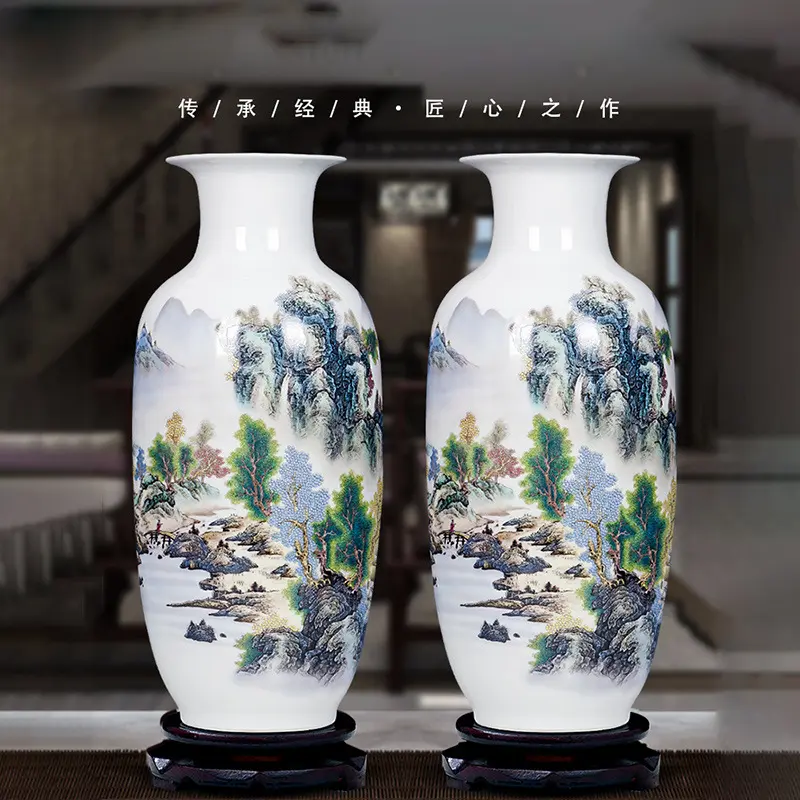 景德镇陶瓷器仿古青花瓷大花瓶摆件客厅富贵竹插花家居工艺装饰品,家居饰品,花瓶,淘宝优惠券,粉丝福利购,淘宝优惠卷