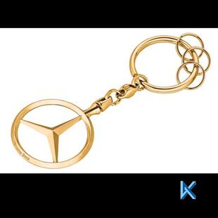 奔驰原厂代购 车用钥匙链圈金属布鲁塞尔挂坠镜面抛光夜光4S店代