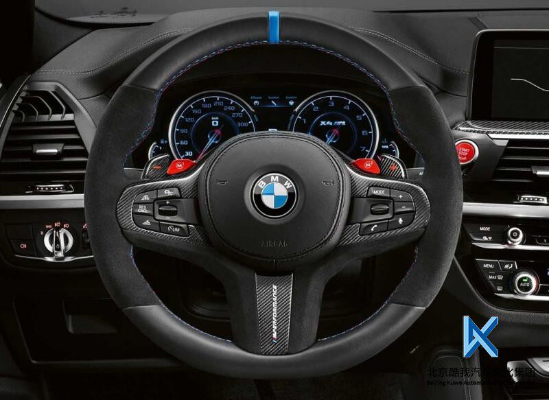 BMW宝马原厂 X3M X4M M PERFORMANCE 翻毛皮方向盘 碳纤维拨片 盖