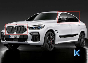 BMW宝马原厂 X6 G06 MP 亮黑色套件 中网 窗框 尾喉 黑化 高光黑