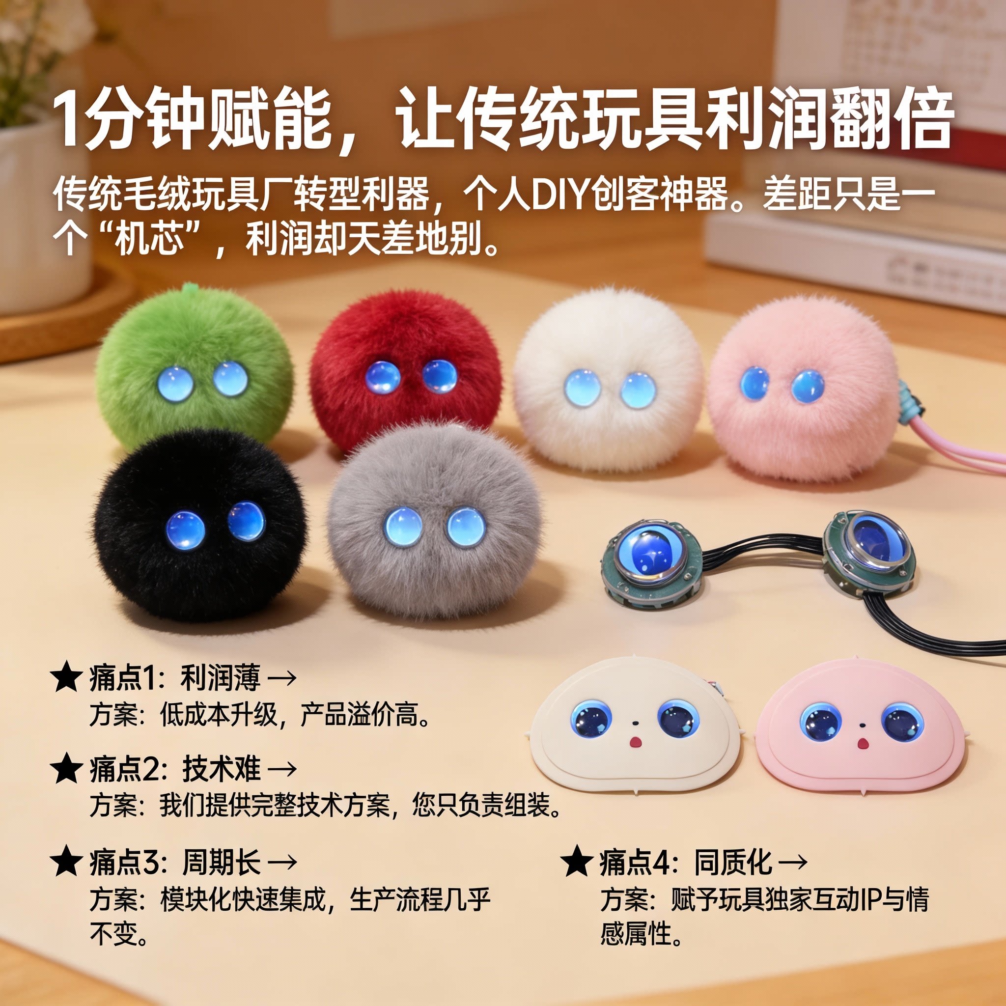 涂鸦AI机芯盒WIFI版毛绒玩具厂图片