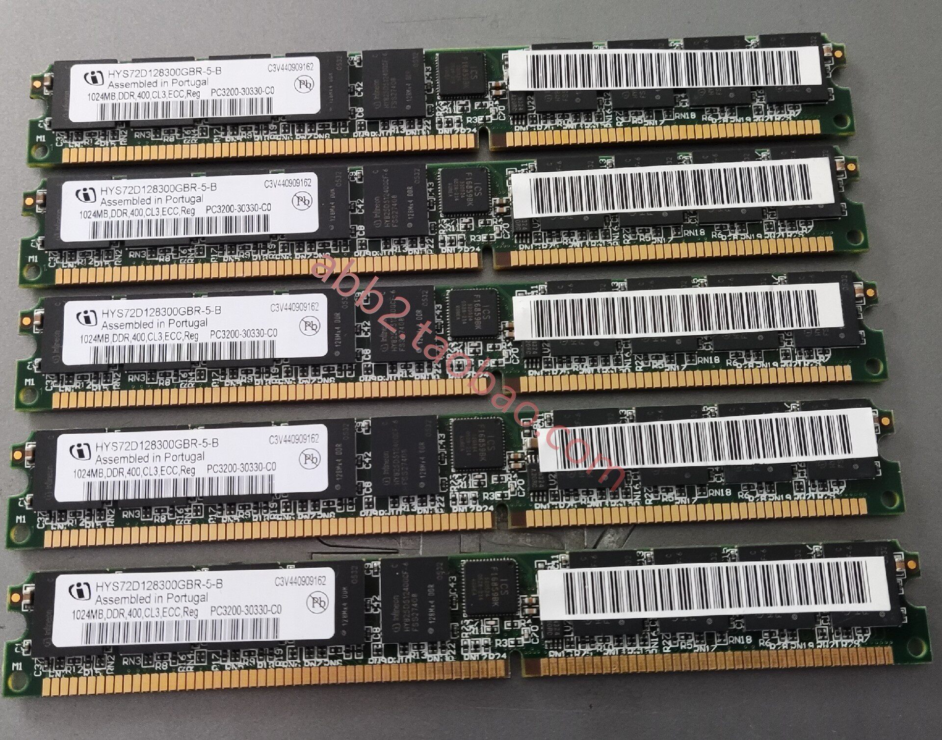 1024mb ddr 400 cl3 ecc reg 英飞凌 服务器内存hys72d128300gbr