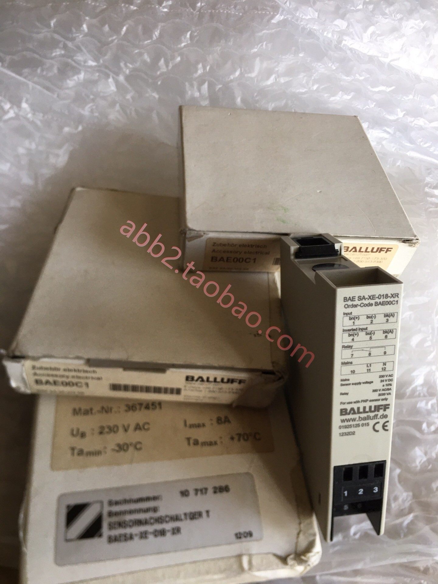 balluff 巴鲁夫 感应开关型号bae sa-xe- 018-xr order-codebae00