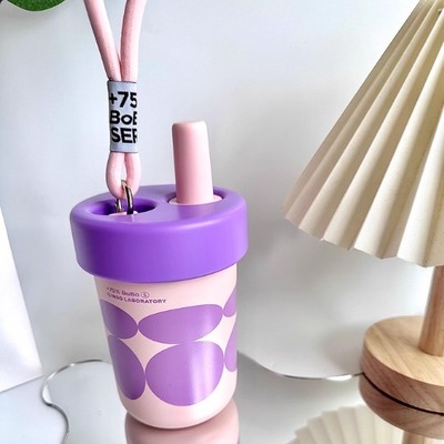 chakolab和序保冷保温杯随行吸管杯陶瓷内胆不锈钢水杯bobo杯