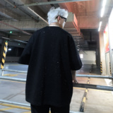 美式街潮重工满天星复古反光短袖T恤男女同款宽松休闲圆领特p28，男装T恤，电商C307