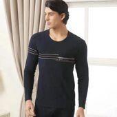 芬格兰2019新款 弹力棉秋衣秋裤 81340男士 圆领莱卡棉打底内衣套装