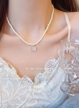 2025新款爆款小方糖吊坠锁骨链