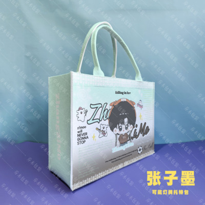 张子墨毛毡布托特包帆布包开团明星偶像演唱会藏灯牌现货