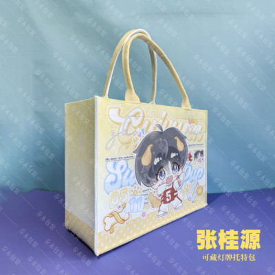 张桂源毛毡布托特包帆布包开团明星偶像演唱会藏灯牌现货