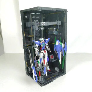 1 100 MG 高达模型 格纳库 整备架 前线基地场景 机库 拼装模型