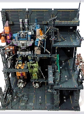 CG 加强9格单元 拼装 格纳库 前线基地 整备架 zoids  变形金刚用