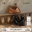头层牛皮托特包通勤斜挎hobo包 BAMPO半坡绵绵包中号 明星同款